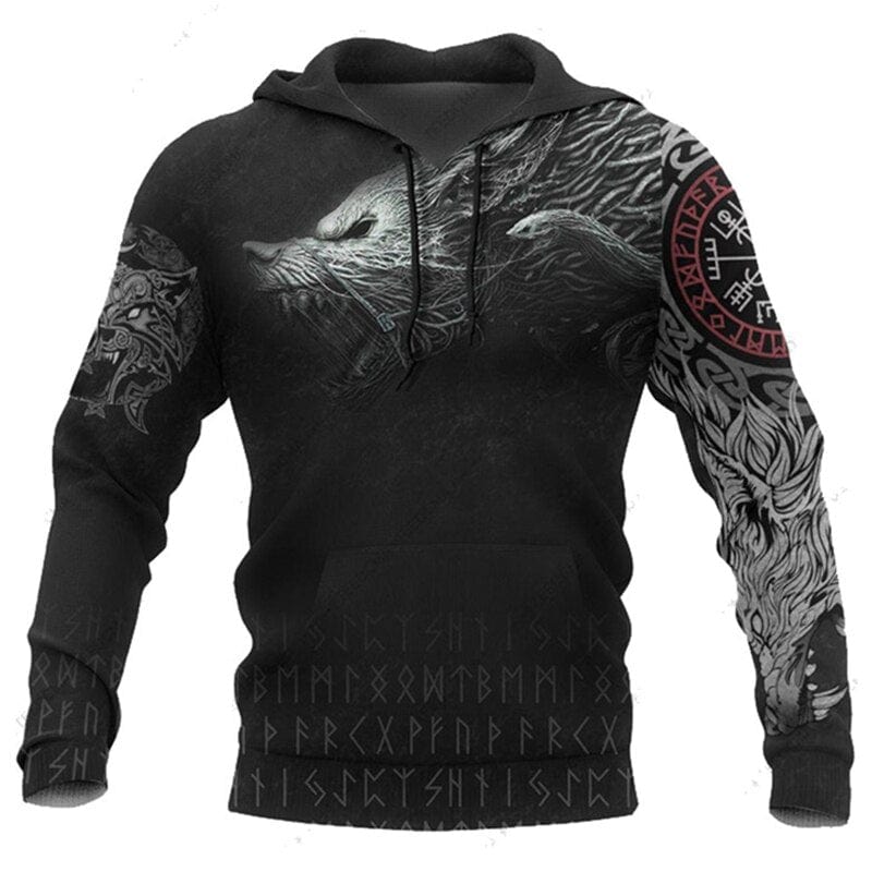 Hoodie Viking "Le Chemin du Loup Légendaire"-HERITAGE VIKING