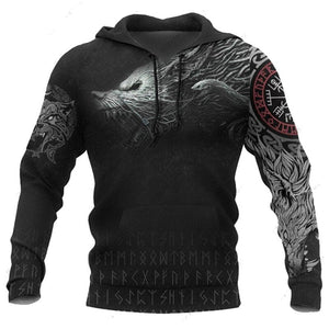 Hoodie Viking "Le Chemin du Loup Légendaire"-HERITAGE VIKING