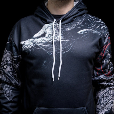 Hoodie Viking "Le Chemin du Loup Légendaire"-HERITAGE VIKING