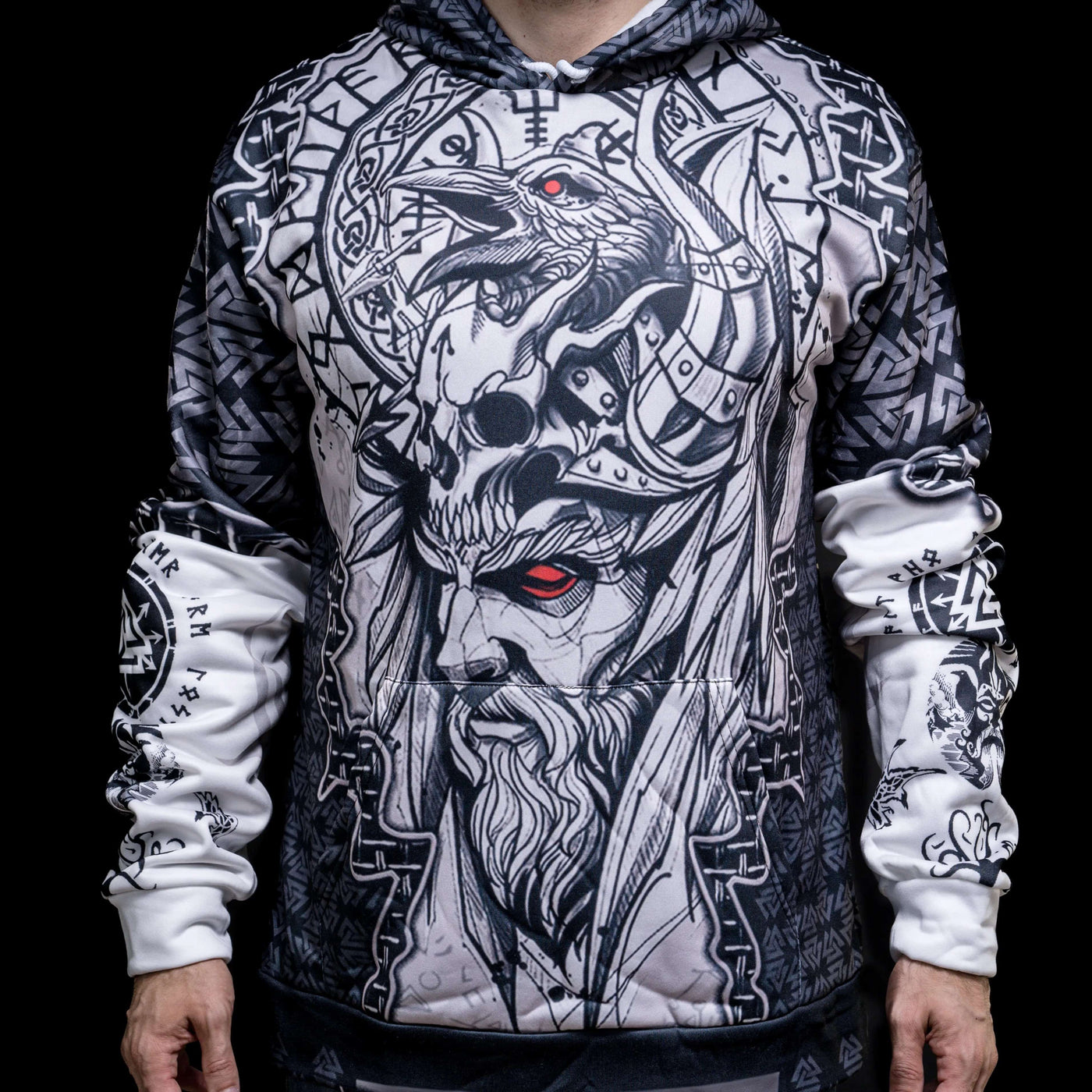 Hoodie Viking "Regard de corbeau d'Odin"-HERITAGE VIKING
