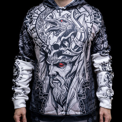 Hoodie Viking "Regard de corbeau d'Odin"-HERITAGE VIKING