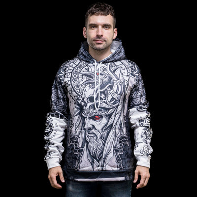 Hoodie Viking "Regard de corbeau d'Odin"-HERITAGE VIKING