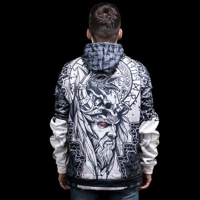 Hoodie Viking "Regard de corbeau d'Odin"-HERITAGE VIKING
