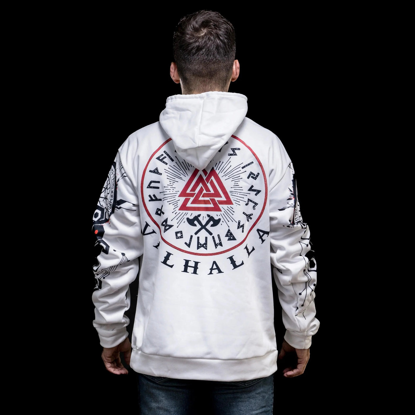 Hoodie Viking "Rune Valknut Chemin vers le Valhalla"-HERITAGE VIKING
