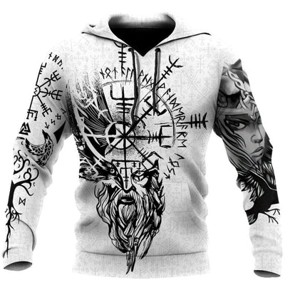Hoodie Viking "Vegvisir Géant - Compass de la Vie"-HERITAGE VIKING