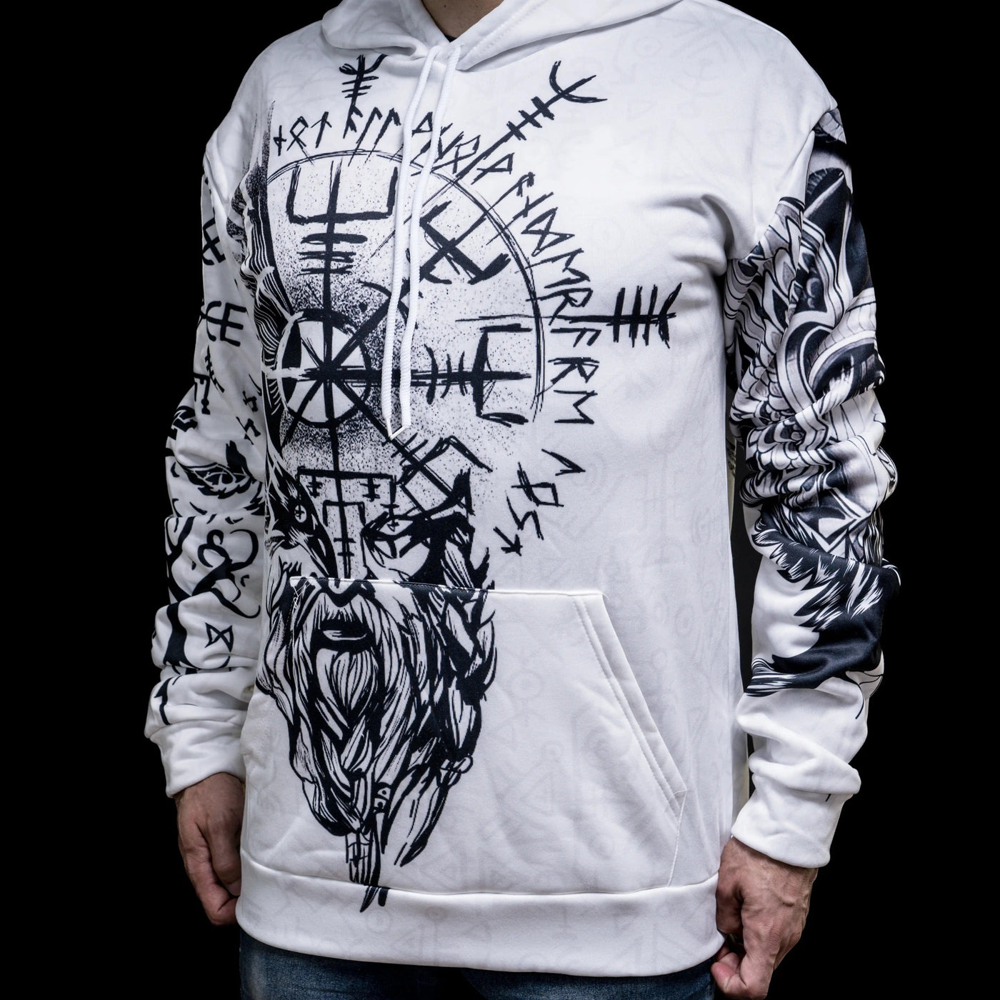 Hoodie Viking "Vegvisir Géant - Compass de la Vie"-HERITAGE VIKING