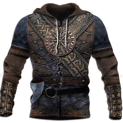 Hoodie Viking "Vegvisir, la boussole du guerrier"-HERITAGE VIKING