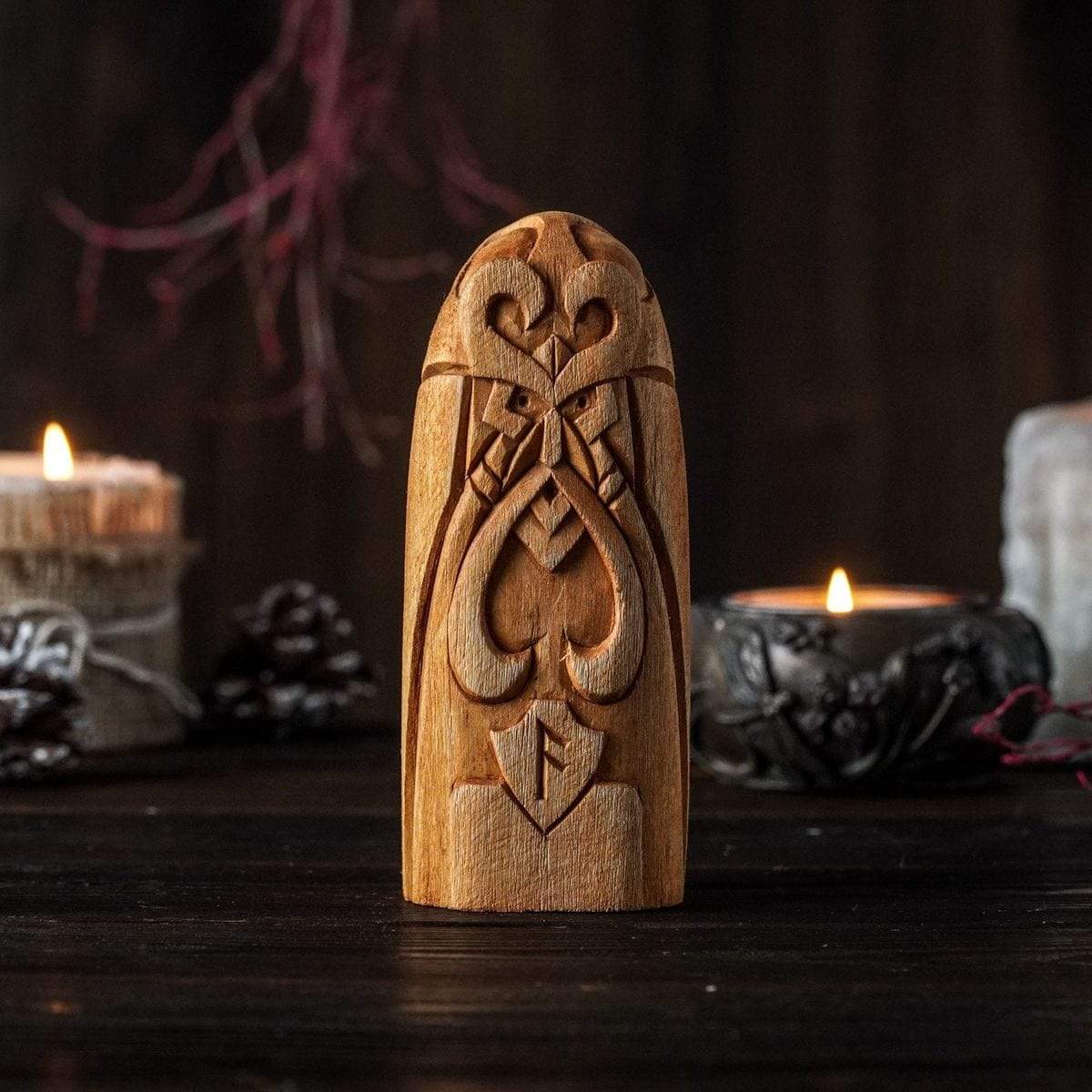 Statue en bois de Loki-HERITAGE VIKING