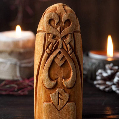 Statue en bois de Loki-HERITAGE VIKING