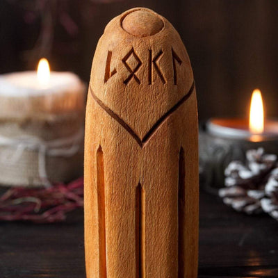 Statue en bois de Loki-HERITAGE VIKING