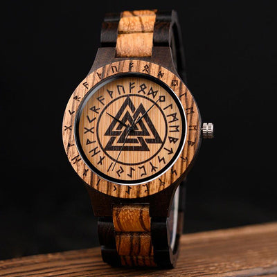 Montre en bois Valknut - Odin's Hall-HERITAGE VIKING