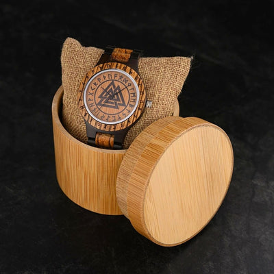 Montre en bois Valknut - Odin's Hall-HERITAGE VIKING
