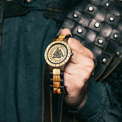 Montre en bois Valknut - Odin's Hall-HERITAGE VIKING