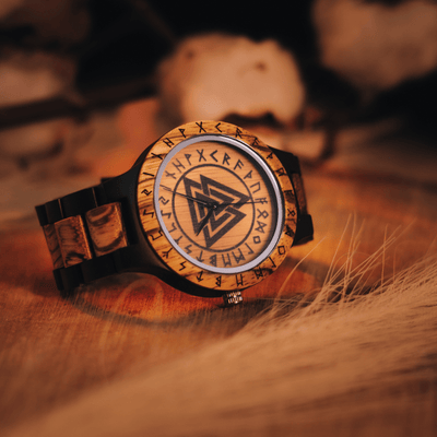 Montre en bois Valknut - Odin's Hall-HERITAGE VIKING