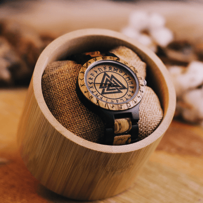 Montre en bois Valknut - Odin's Hall-HERITAGE VIKING