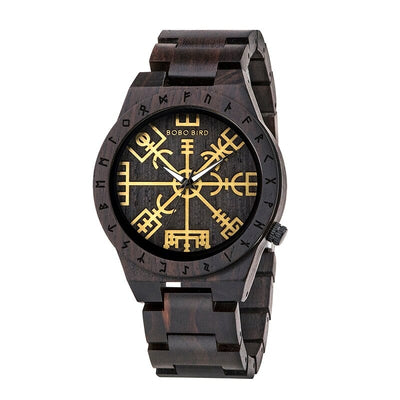Montre en Bois - Vegvisir-HERITAGE VIKING
