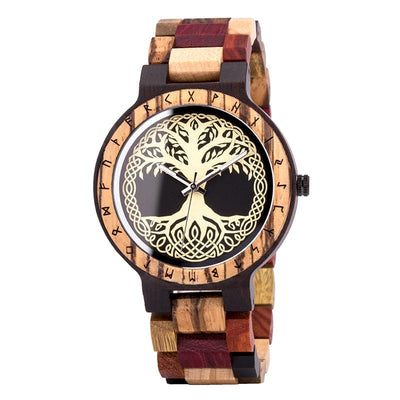 Montre en Bois - Yggdrasil Bois Intense-HERITAGE VIKING