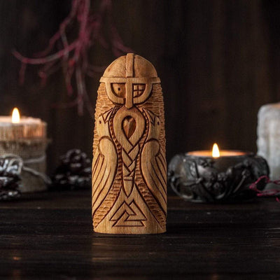 Statue en bois d'Odin-HERITAGE VIKING