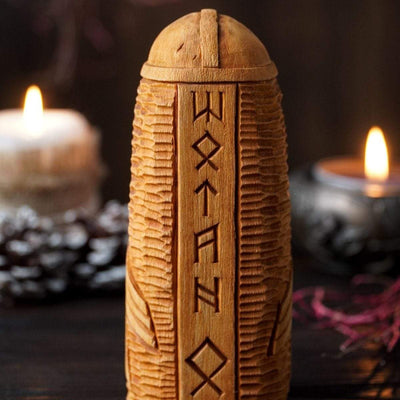 Statue en bois d'Odin-HERITAGE VIKING