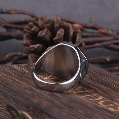Bague de hache de guerre croisée - acier inoxydable-HERITAGE VIKING