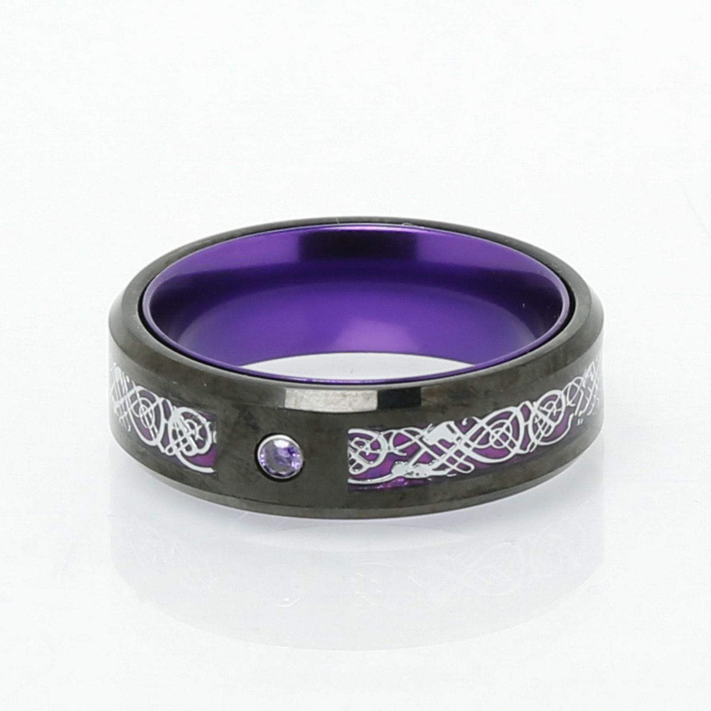 Bague de Jarl "Pouvoir de l'esprit" en Tungstène-HERITAGE VIKING