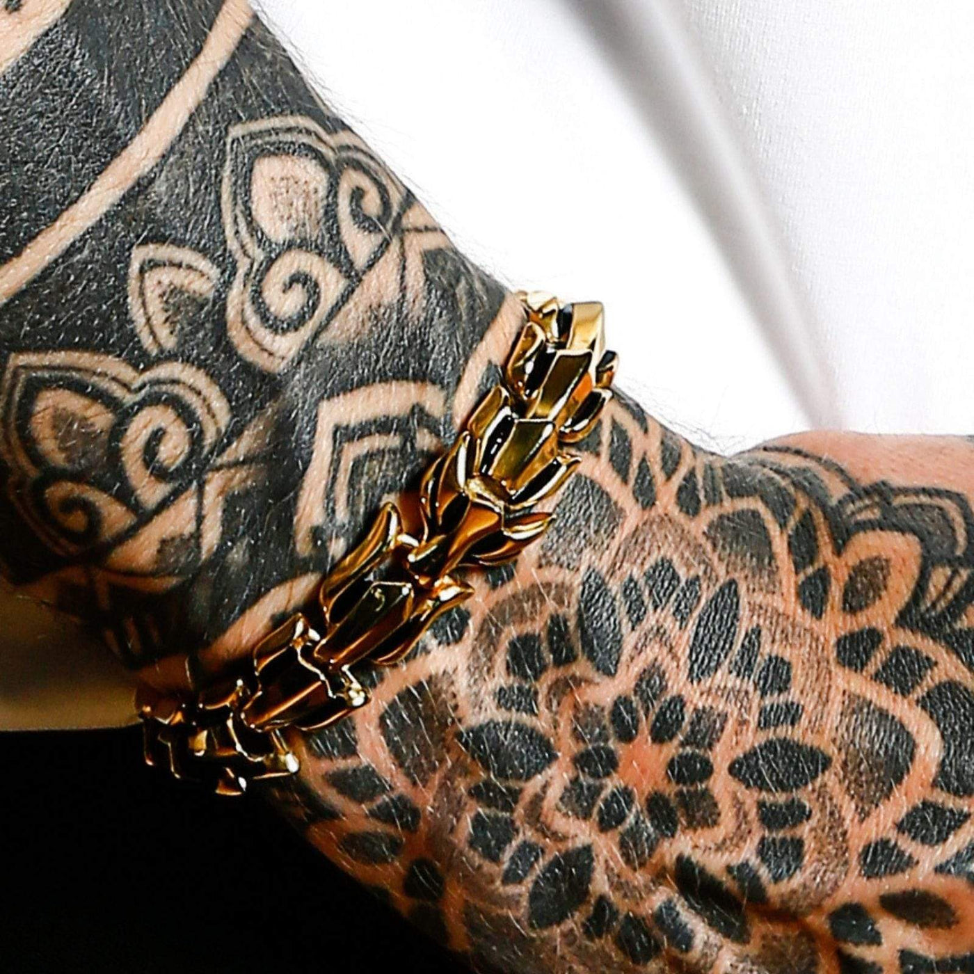 Bracelet "Colère de Jörmungand" - Version OR-HERITAGE VIKING