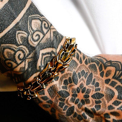 Bracelet "Colère de Jörmungand" - Version OR-HERITAGE VIKING