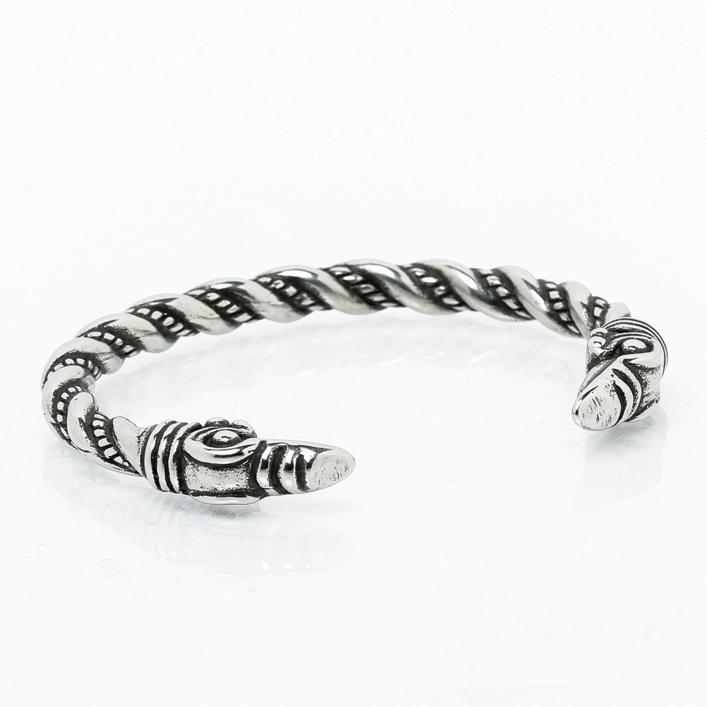 Bracelet de Loyauté Viking - Corbeaux d'Odin Argent-HERITAGE VIKING