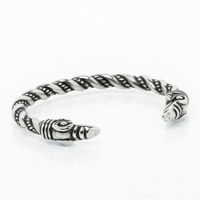 Bracelet de Loyauté Viking - Corbeaux d'Odin Argent-HERITAGE VIKING