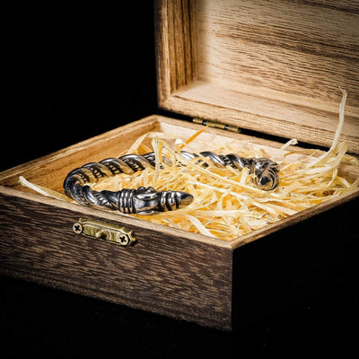 Bracelet de Loyauté Viking - Corbeaux d'Odin Argent-HERITAGE VIKING