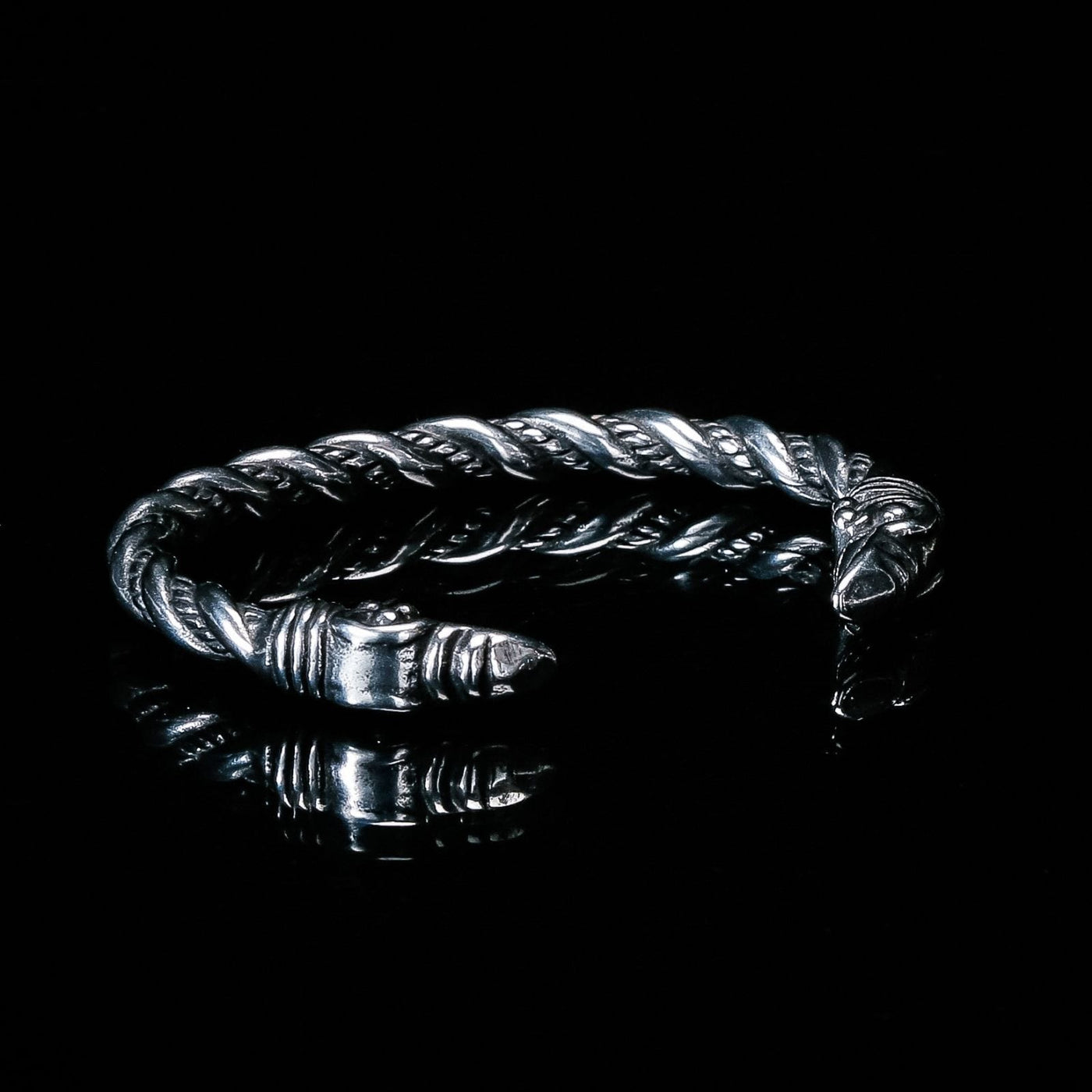 Bracelet de Loyauté Viking - Corbeaux d'Odin Argent-HERITAGE VIKING