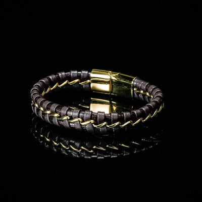 Bracelet Viking de précision en cuir tressé-HERITAGE VIKING