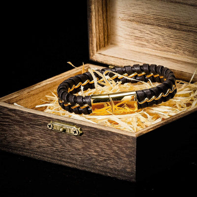 Bracelet Viking de précision en cuir tressé-HERITAGE VIKING
