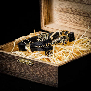 Bracelet Viking hache de guerre en cuir-HERITAGE VIKING