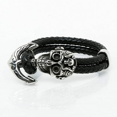 Bracelet Viking terreur des marins en cuir-HERITAGE VIKING