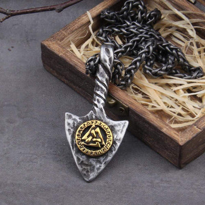 Collier de flèches viking - Rune Valknut-HERITAGE VIKING