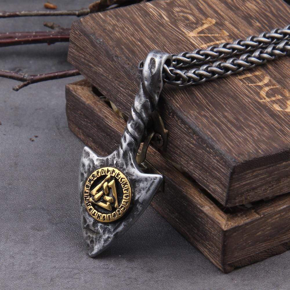 Collier de flèches viking - Rune Valknut-HERITAGE VIKING