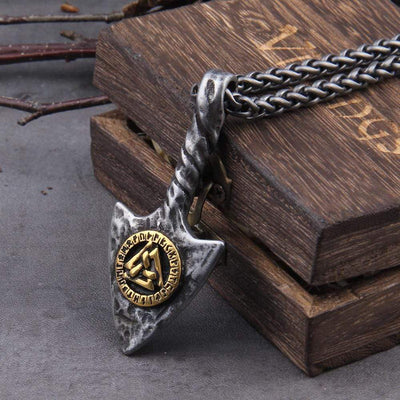 Collier de flèches viking - Rune Valknut-HERITAGE VIKING