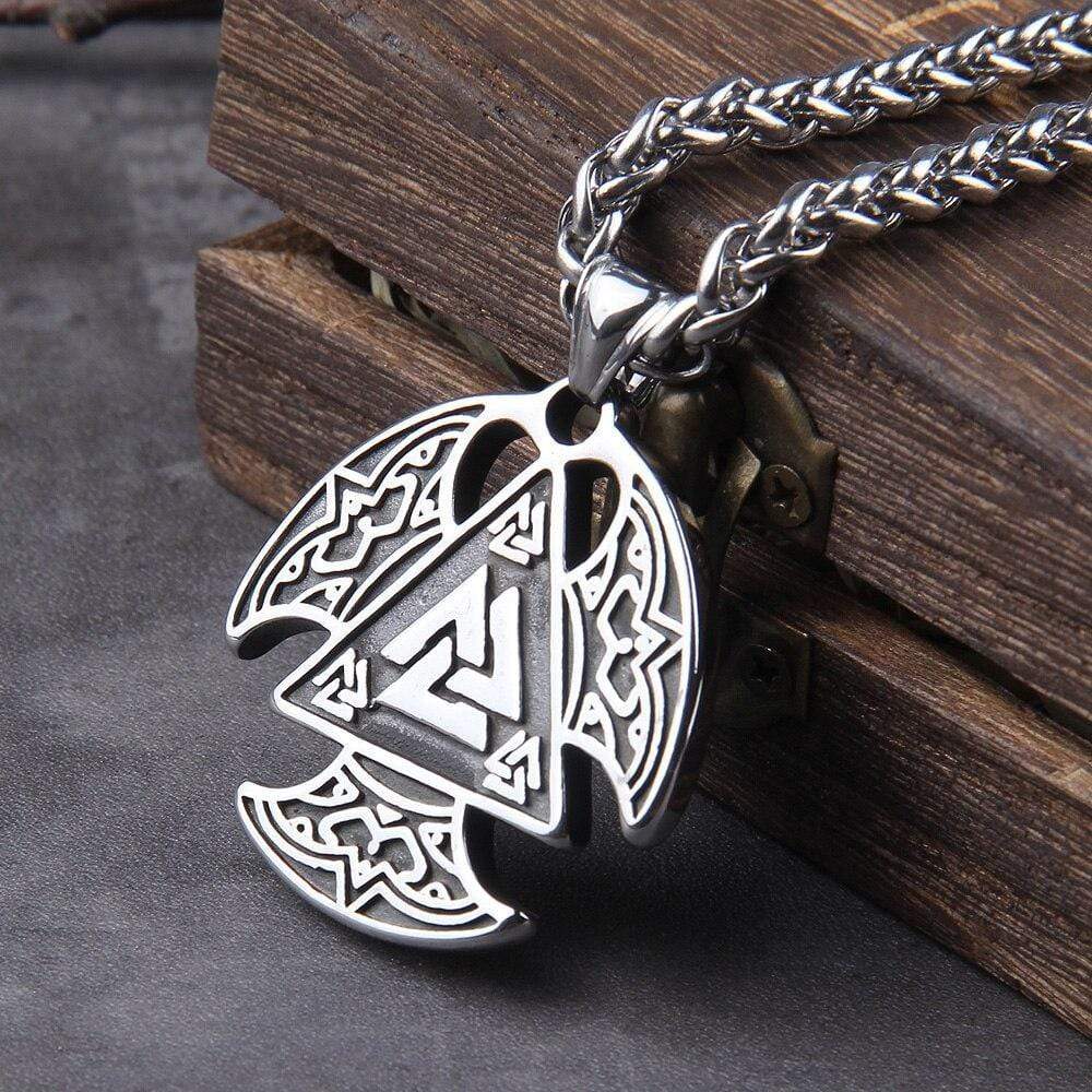 Collier de pouvoir Viking - Rune Valknut-HERITAGE VIKING