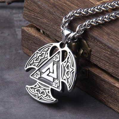 Collier de pouvoir Viking - Rune Valknut-HERITAGE VIKING