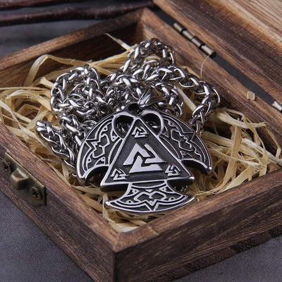 Collier de pouvoir Viking - Rune Valknut-HERITAGE VIKING