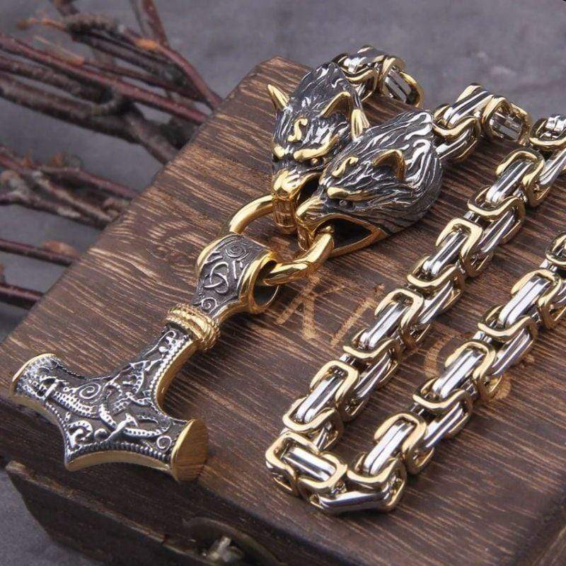 Collier Viking Loup - Sköll et Hati-HERITAGE VIKING