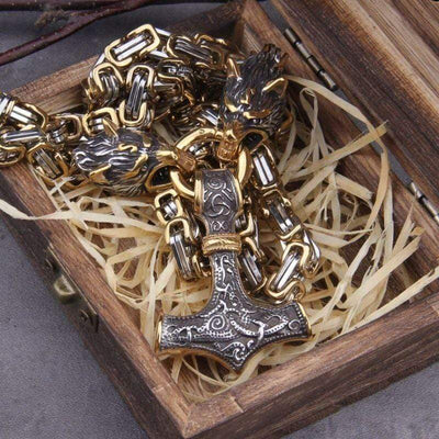Collier Viking Loup - Sköll et Hati-HERITAGE VIKING
