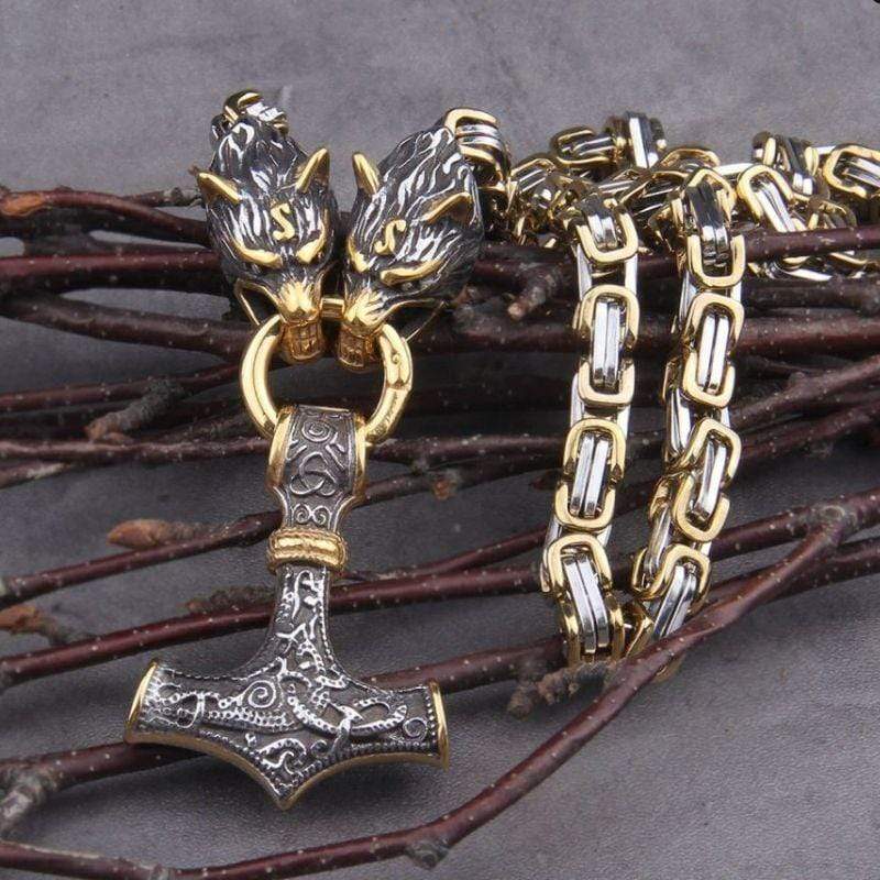 Collier Viking Loup - Sköll et Hati-HERITAGE VIKING
