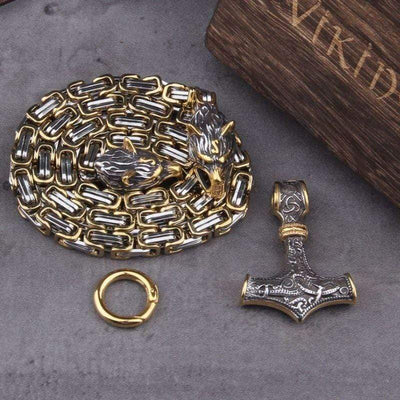 Collier Viking Loup - Sköll et Hati-HERITAGE VIKING
