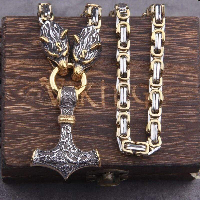 Collier Viking Loup - Sköll et Hati-HERITAGE VIKING