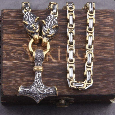 Collier Viking Loup - Sköll et Hati-HERITAGE VIKING