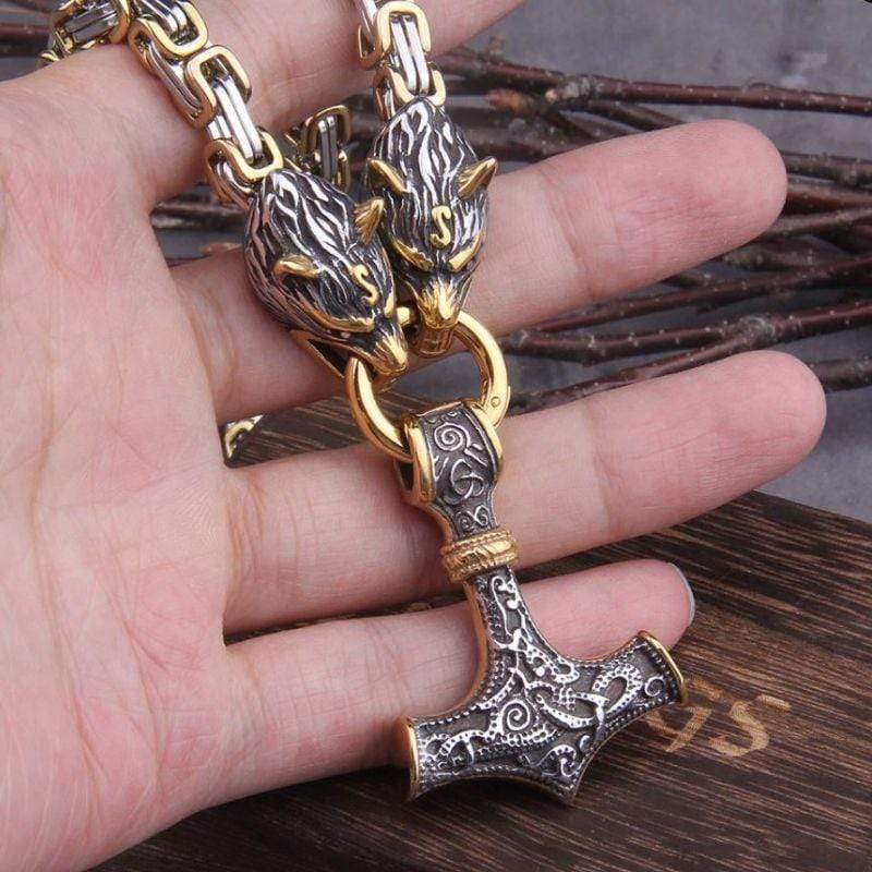 Collier Viking Loup - Sköll et Hati-HERITAGE VIKING
