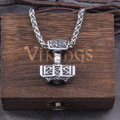 Collier Viking Marteau de Thor - Acier inoxydable-HERITAGE VIKING