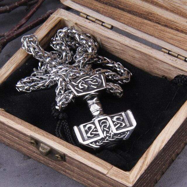 Collier Viking Marteau de Thor - Acier inoxydable-HERITAGE VIKING